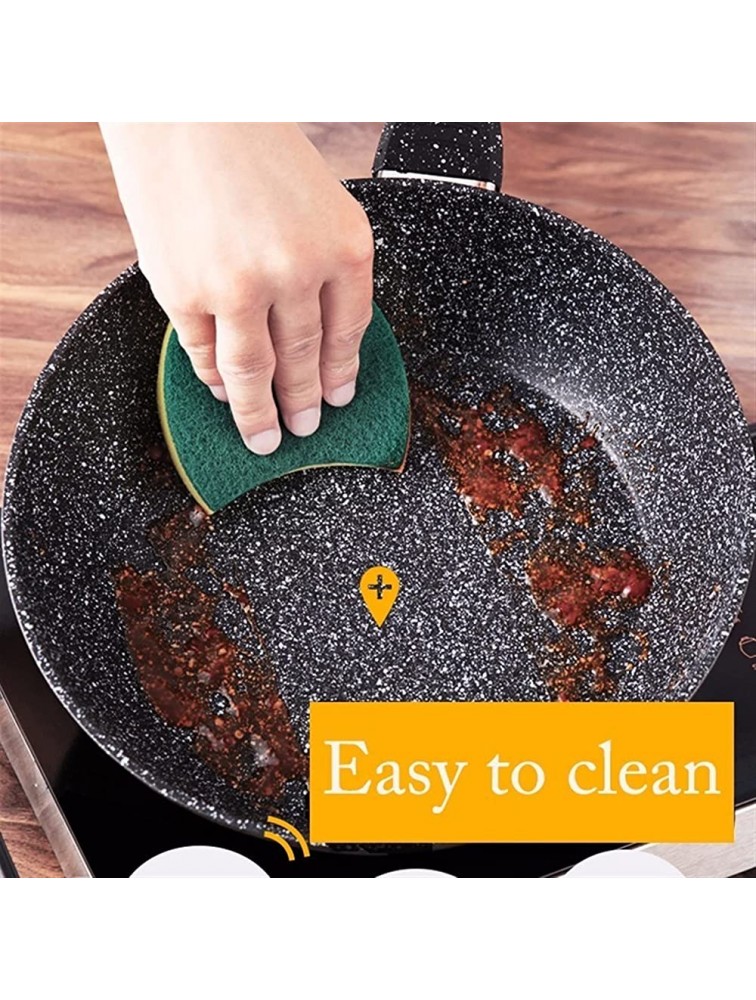 20-24 Cm Non-stick Frying Pan With Medicinal Stone Frying Pan Coating Chef's Pan Cookware With without Lid For Gas And Induction Color : 24cm with cover - BHF9QOAOW