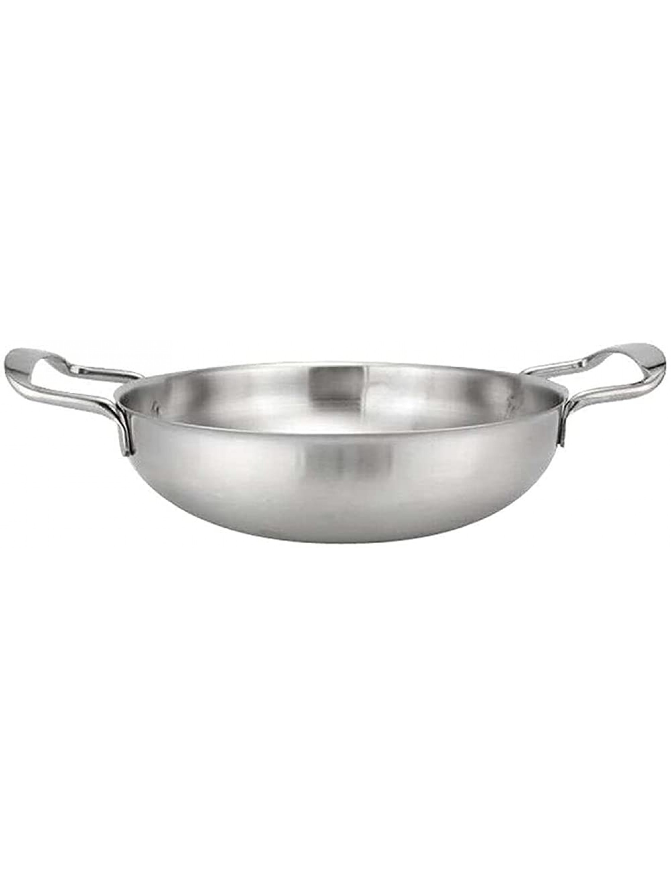 Chef's Pans Stainless Steel Paella Pan Seafood Cooking Pan Small Stockpot Saucepans Saucepans Color : Silver - B4VVPZ6H8