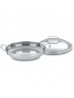 Cuisinart 725-30D Chef's Classic Stainless 12-Inch Everyday Pan with Dome Cover  Silver - BRSXKK4SQ