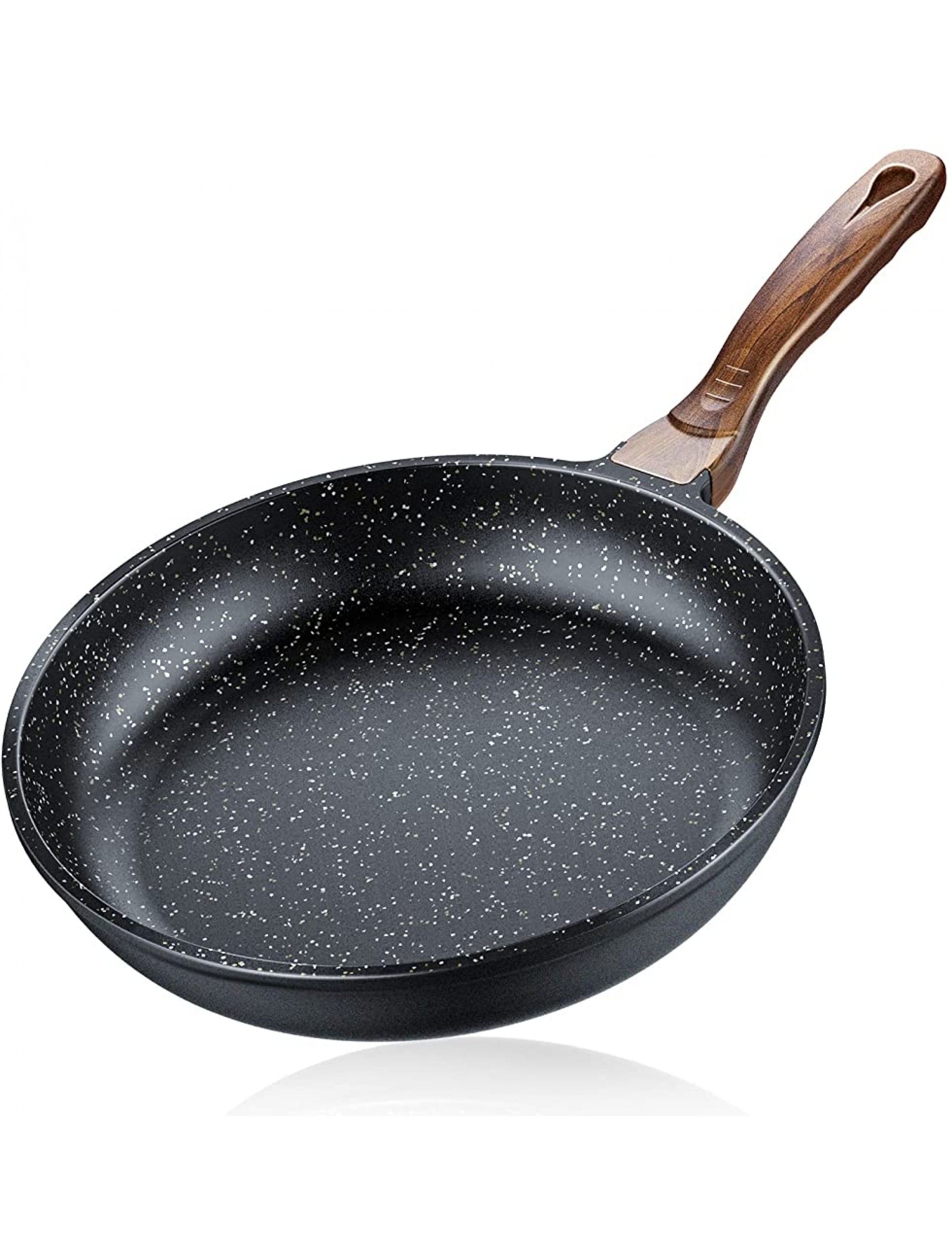 Ferlord Nonstick Frying Pan Skillet 9.5,100% PFOA &BPA free Heating Quickly and Evenly Less Oil Fumes,Heat-Resistant Soft Bakelite Handle 24cm Healthy Chef's Pan Suitable for All Stove - B3YDMYMOI