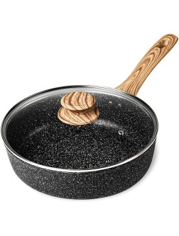 MICHELANGELO Deep Frying Pan with Lid 11 Inch Nonstick Pan with Lid Deep Skillet with Lid Non Stick Pan for Cooking Saute Pan Nonstick Large Skillet Nonstick with Heat-Resistant Induction pan - BJCHW5FFL