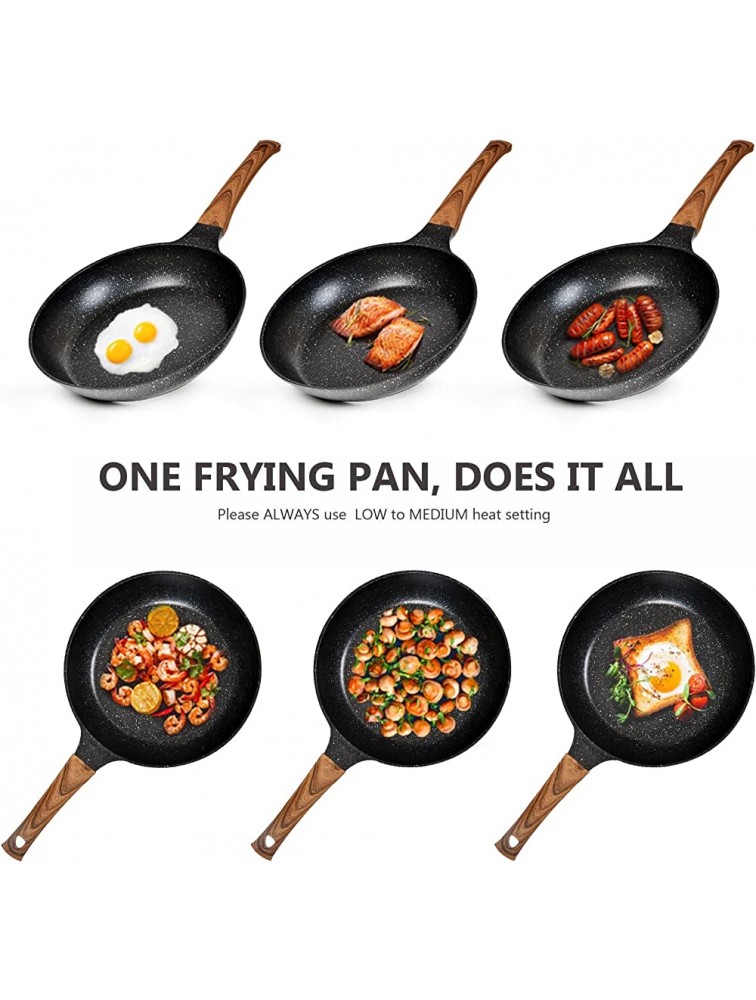 Nonstick Frying Pan Skillet DIIG No Stick Chef's Pan for Omelettes 12” Large Sauteing Woks & Stir-fry Pans for Cooking Gift Cookware Pan for Gas Electric Stove Induction Compatible - BTE2LZ901