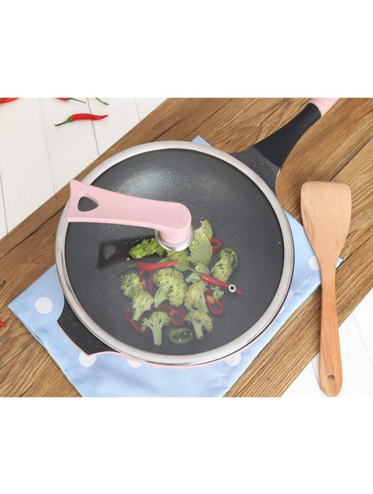 Pot Nonstick Thermo-Spot Heat Indicator Dishwasher Safe Inch Fry Pan Cookware Non-Stick Deep Sauté Chef Pan Dishwasher Safe Scratch Resistant with Easy Food Release Interior Silicone Handle and Eve - BNEMT5X5H