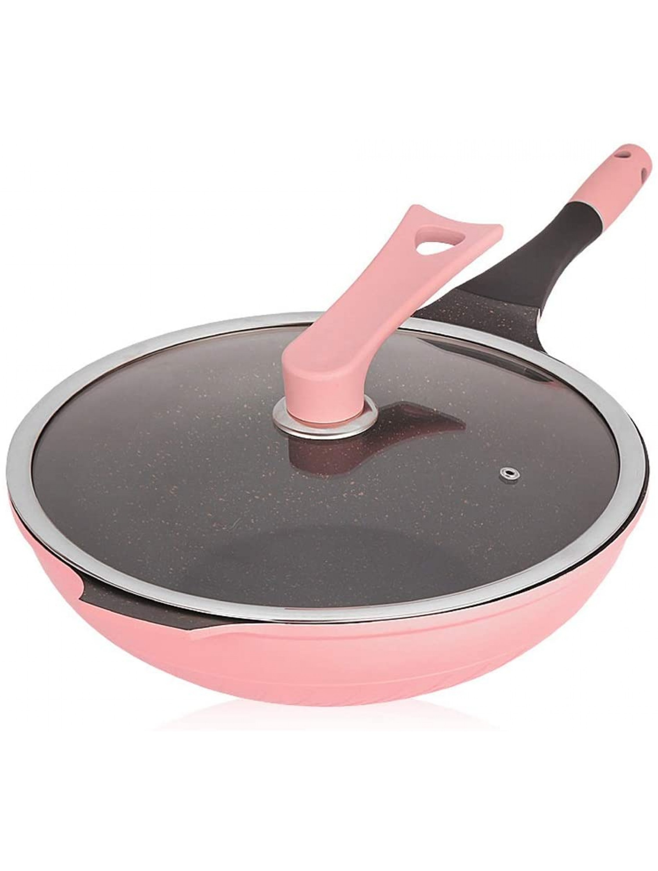 Pot Nonstick Thermo-Spot Heat Indicator Dishwasher Safe Inch Fry Pan Cookware Non-Stick Deep Sauté Chef Pan Dishwasher Safe Scratch Resistant with Easy Food Release Interior Silicone Handle and Eve - BNEMT5X5H