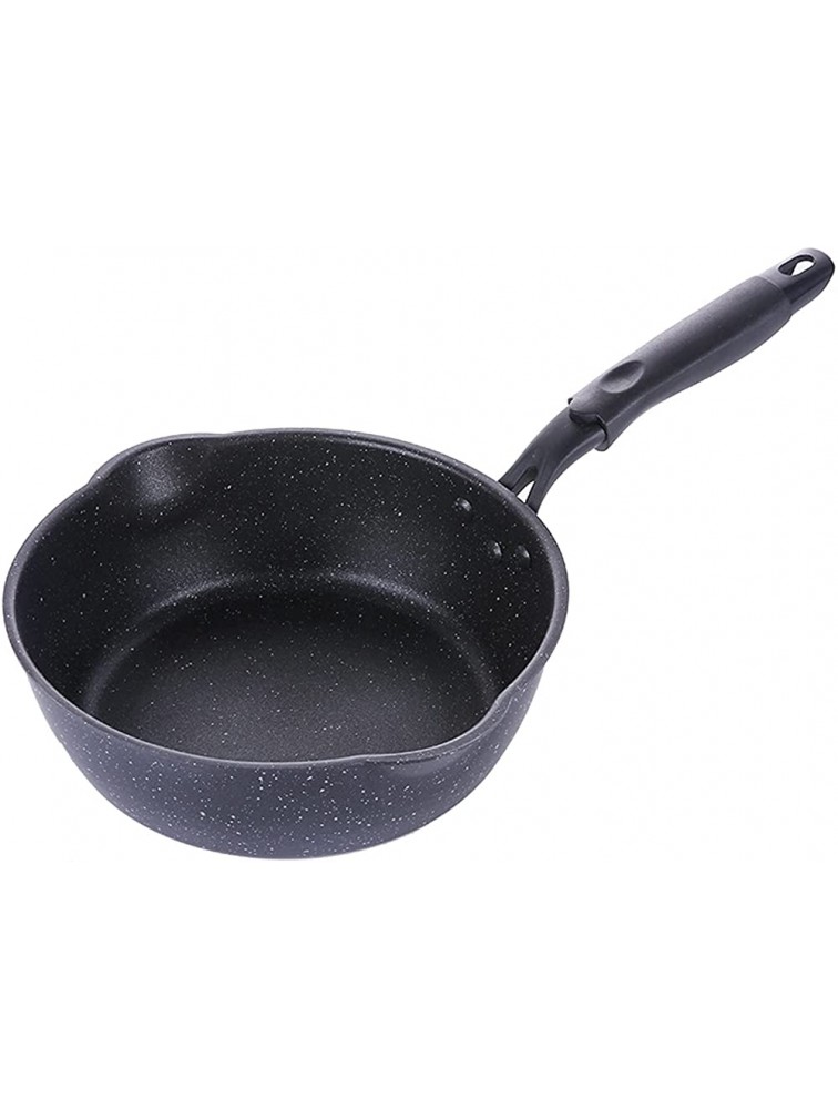 SHUOG 20CM Maifan Stone Wok Non-stick Pan Frying Pans Soup Pot Frying Pan Multi-purpose Kitchen Pot General Use Fit For Gas Chef's Pans Color : Black Sheet Size : 20cm - BSHD27KGJ