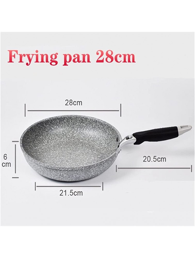 SHUOG Pan Frying Pan 28cm Wok Pan Non-stick Frying Pans Skillet Cauldron Induction Cooker Wok Pan Bread Egg Pan Gas Stove Pancake Pan Chef's Pans Color : A-Frying Pan 28cm - BE0XB2QTP