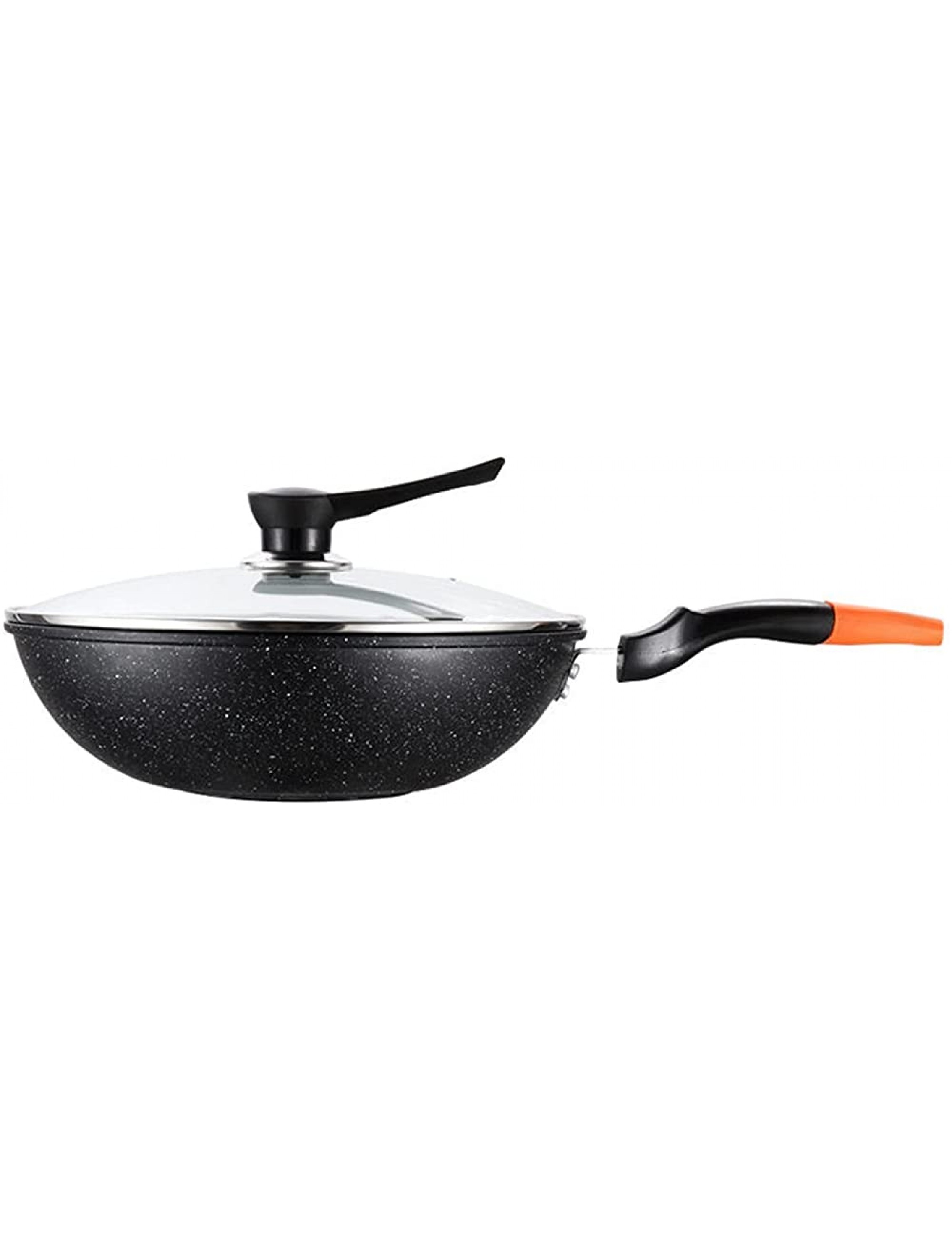 SHUOG Pan Maifan Stone Wok Non-stick Pan No-smoke Induction Cooker Gas Stove 32CM34CM Stir-fry Iron Pot Cooking Pot Kitchen Pots Chef's Pans Color : 32 cm without covecm - BU281ZMSX