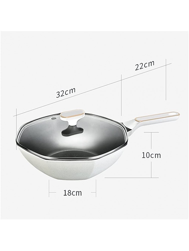 SHUOG Star Anise Wok Cooking Pot Household Maifan Stone Non-stick Frying Pan Without Oil Smoke Gas And Induction Cooker Cookware Chef's Pans Color : 26.5cm - BF4442A6C