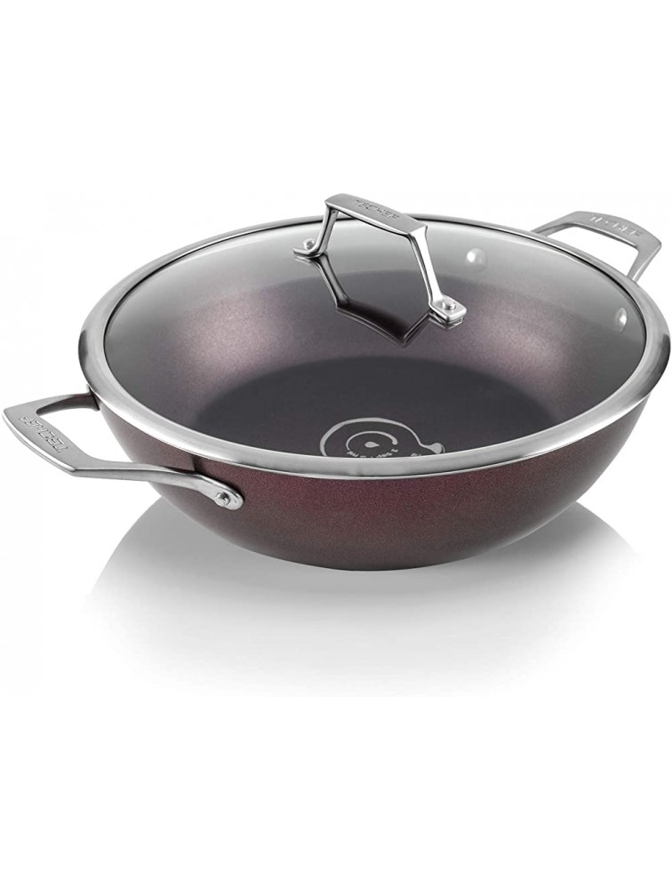 TECHEF Art Pan Collection 5 Qt 12-in Nonstick All Purpose Chef Pan with Cover Made in Korea 5-quart Chef Pan - B09PXR6Q9