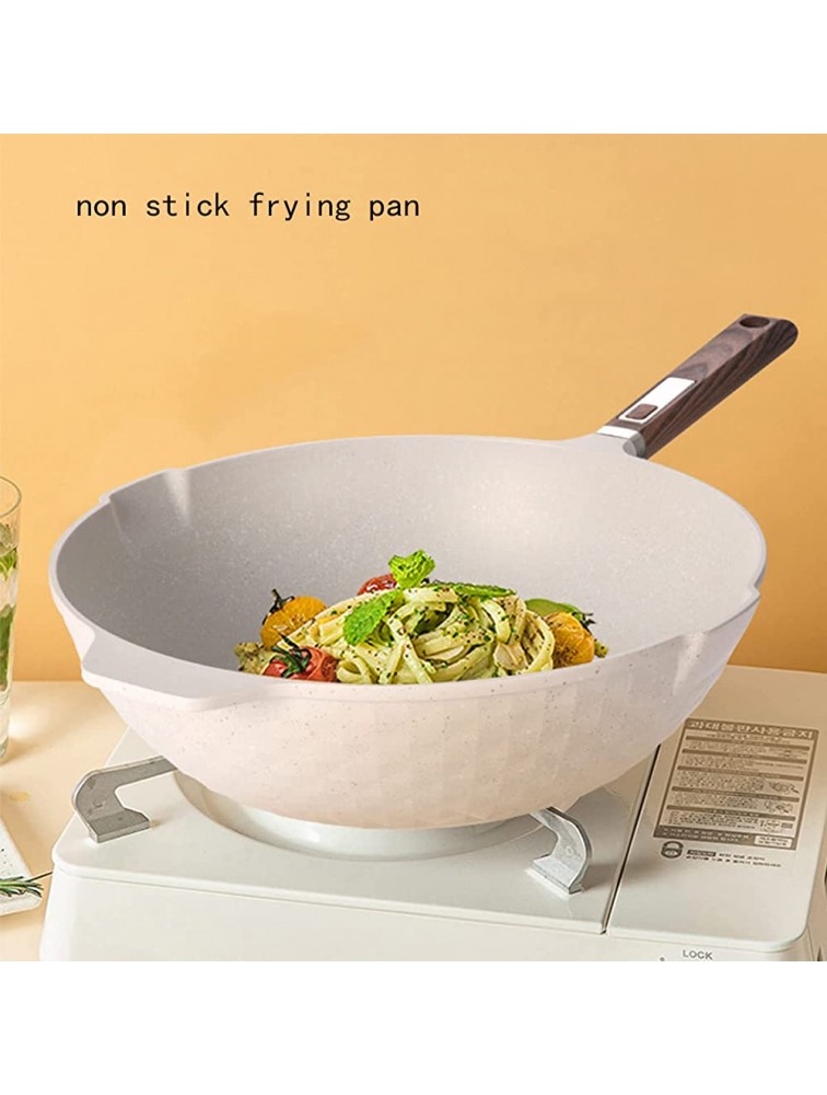 Wok with Lid Handle To Keep Cool Nonstick Frying Pan Chef Pan Healthy Stone Cookware Cooking Pot Nonstick Frying Pan with Lid Omelette Pan with Lid - BKD1YN6V3