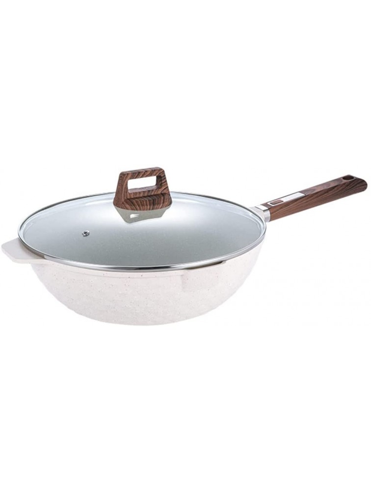 Wok with Lid Handle To Keep Cool Nonstick Frying Pan Chef Pan Healthy Stone Cookware Cooking Pot Nonstick Frying Pan with Lid Omelette Pan with Lid - BKD1YN6V3