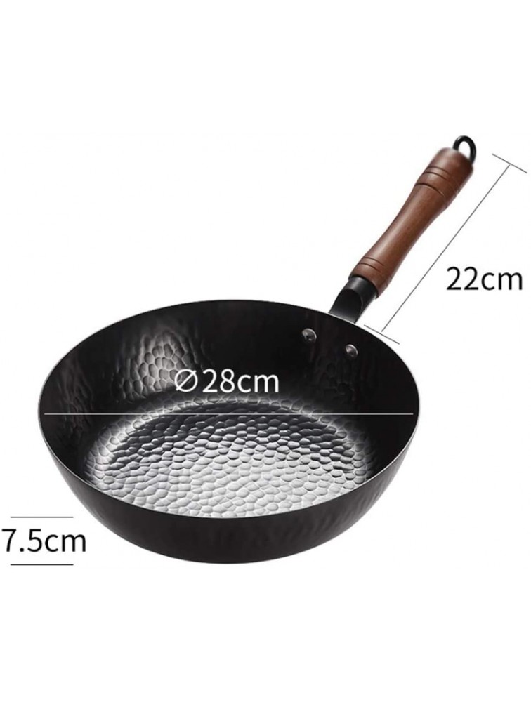 YXBDN Non-coated Chinese Cast Iron Wok Non-stick Pan Smokeless Fried Pan Cook Pots Kitchen Cookware Chef Pan Cooking Tools - BXXF5L394