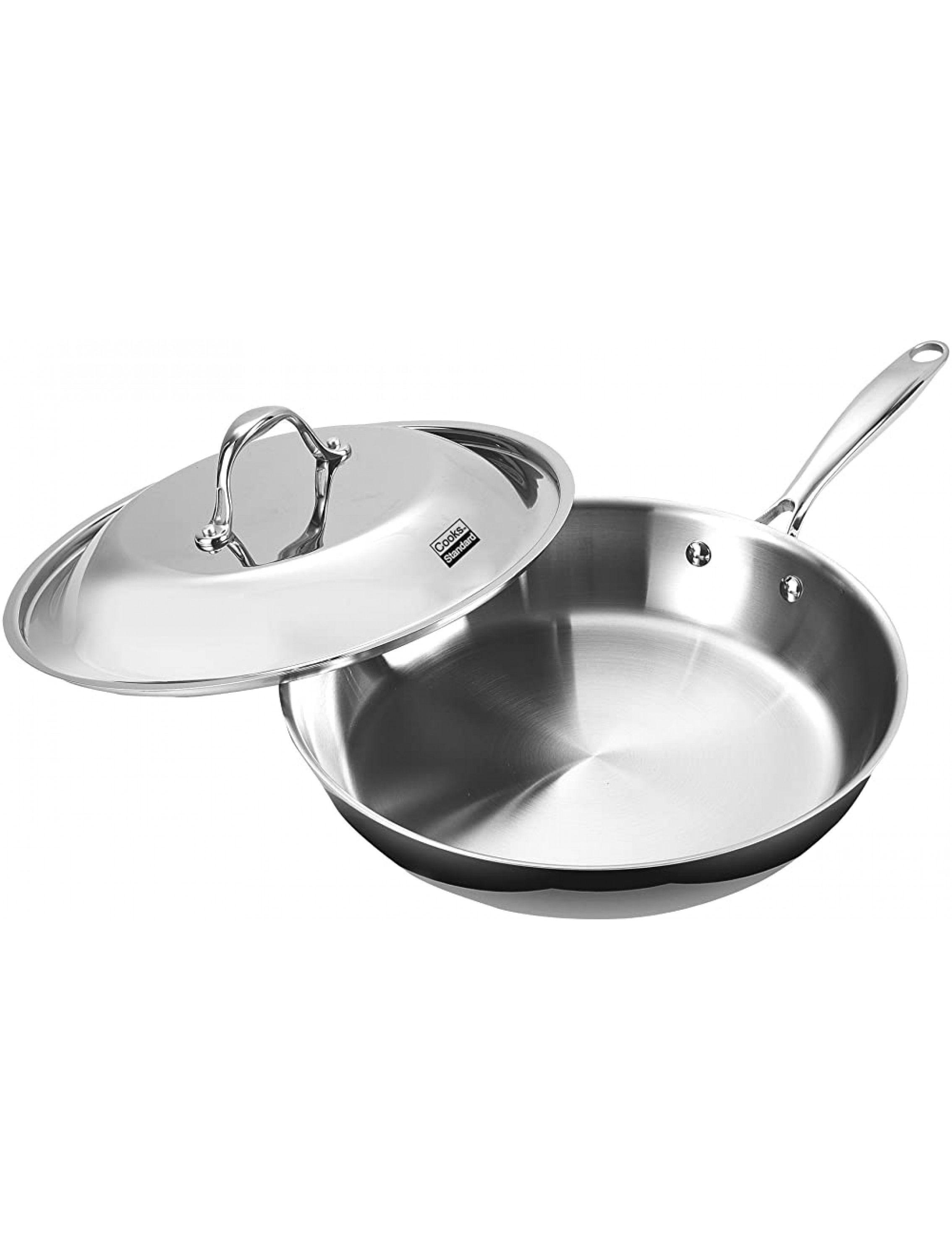 Cooks Standard Multi-Ply Clad Stainless Steel Frying pan 12 with high dome lid Silver - BEP6QYN11