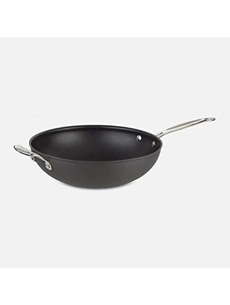 Cuisinart Chef's Classic Nonstick Hard-Anodized 12-1 2-Inch Stir Fry with Helper Handle and Cover - B9QUOLINP