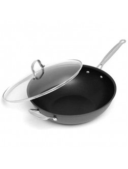 Cuisinart Chef's Classic Nonstick Hard-Anodized 12-1 2-Inch Stir Fry with Helper Handle and Cover - B9QUOLINP