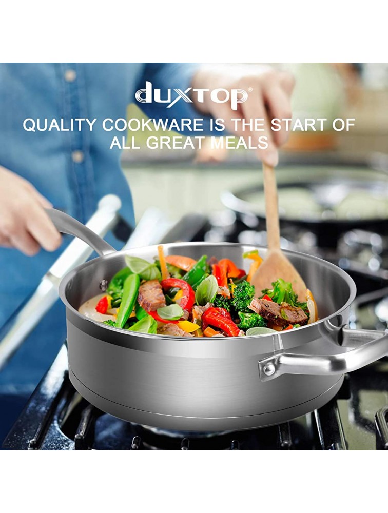 Duxtop Professional Stainless-steel Induction Ready Cookware Impact-bonded Technology 5.5 Qt Saute Pan - B5ITPB5Y5
