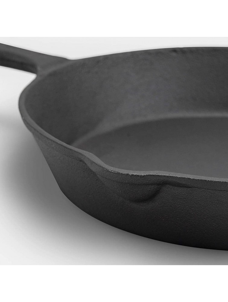 ExcelSteel Durable Kitchenware Perfect for Home Stovetop and Delicious Outdoor Cooking 10 Cast Iron Skillet Black - BHV7FKB1B