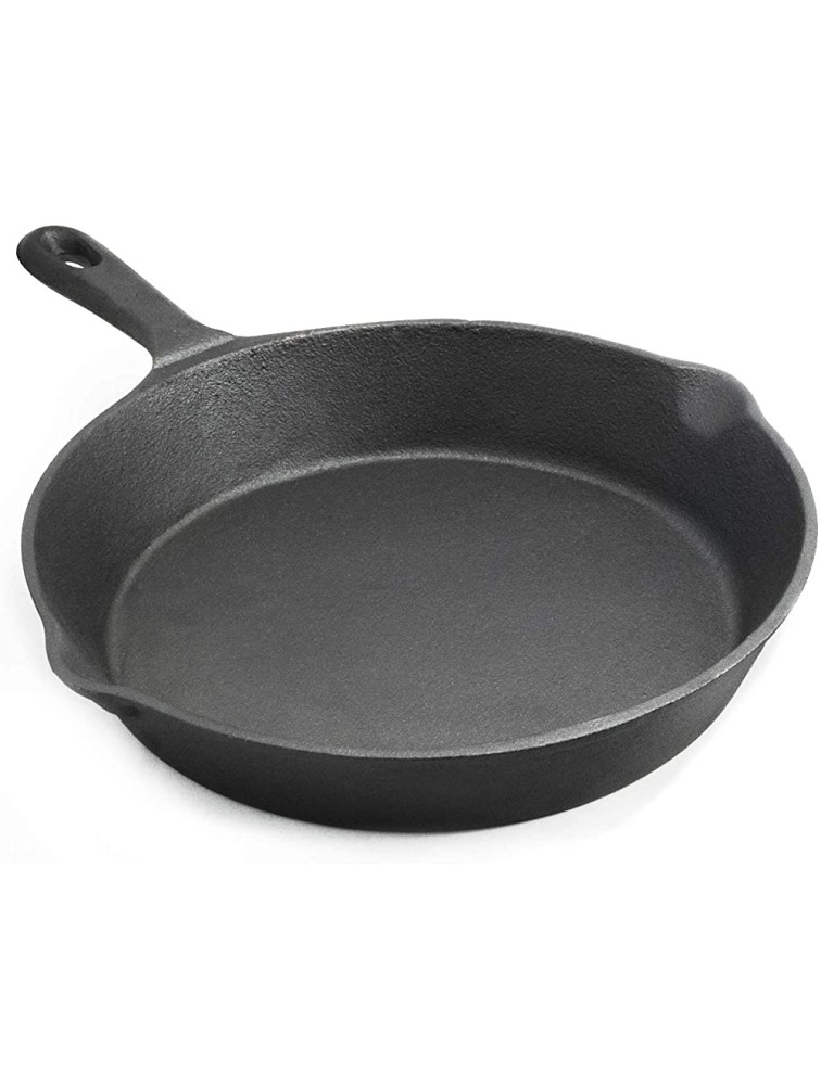 ExcelSteel Durable Kitchenware Perfect for Home Stovetop and Delicious Outdoor Cooking 10" Cast Iron Skillet Black - BHV7FKB1B