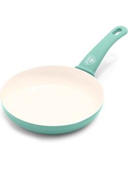 GreenLife Soft Grip Healthy Ceramic Nonstick 8" Frying Pan Skillet PFAS-Free Dishwasher Safe Turquoise - BXFJMICOX