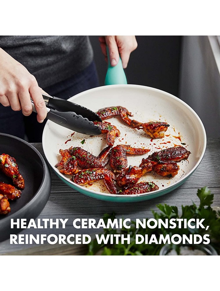 GreenPan Rio Healthy Ceramic Nonstick 10 Frying Pan Skillet PFAS-Free Dishwasher Safe Turquoise - BSIKZJKG6
