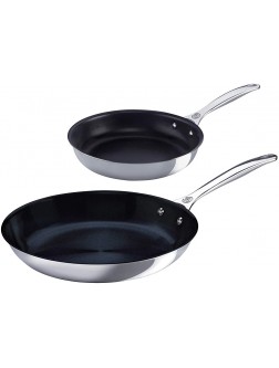 Le Creuset Tri-Ply Stainless Steel Nonstick Fry Pan Set 2 pc. 8" Fry Pan & 10" Fry Pan - BW7VFSW17