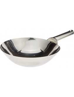 Winco Stainless Steel Welded Joint Wok 14-Inch - B4YSYXU1O