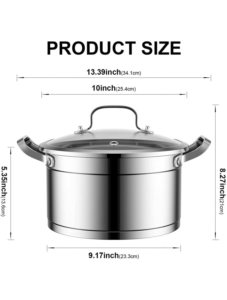 5 Quart Stockpot Stainless Steel Stockpot with Lid Stainless pot Soup pot - B564IUNVO