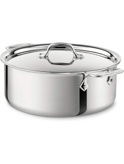 All-Clad 4506 Stainless Steel Tri-Ply Bonded Dishwasher Safe Stockpot with Lid Cookware 6-Quart Silver - BBNLKESX6