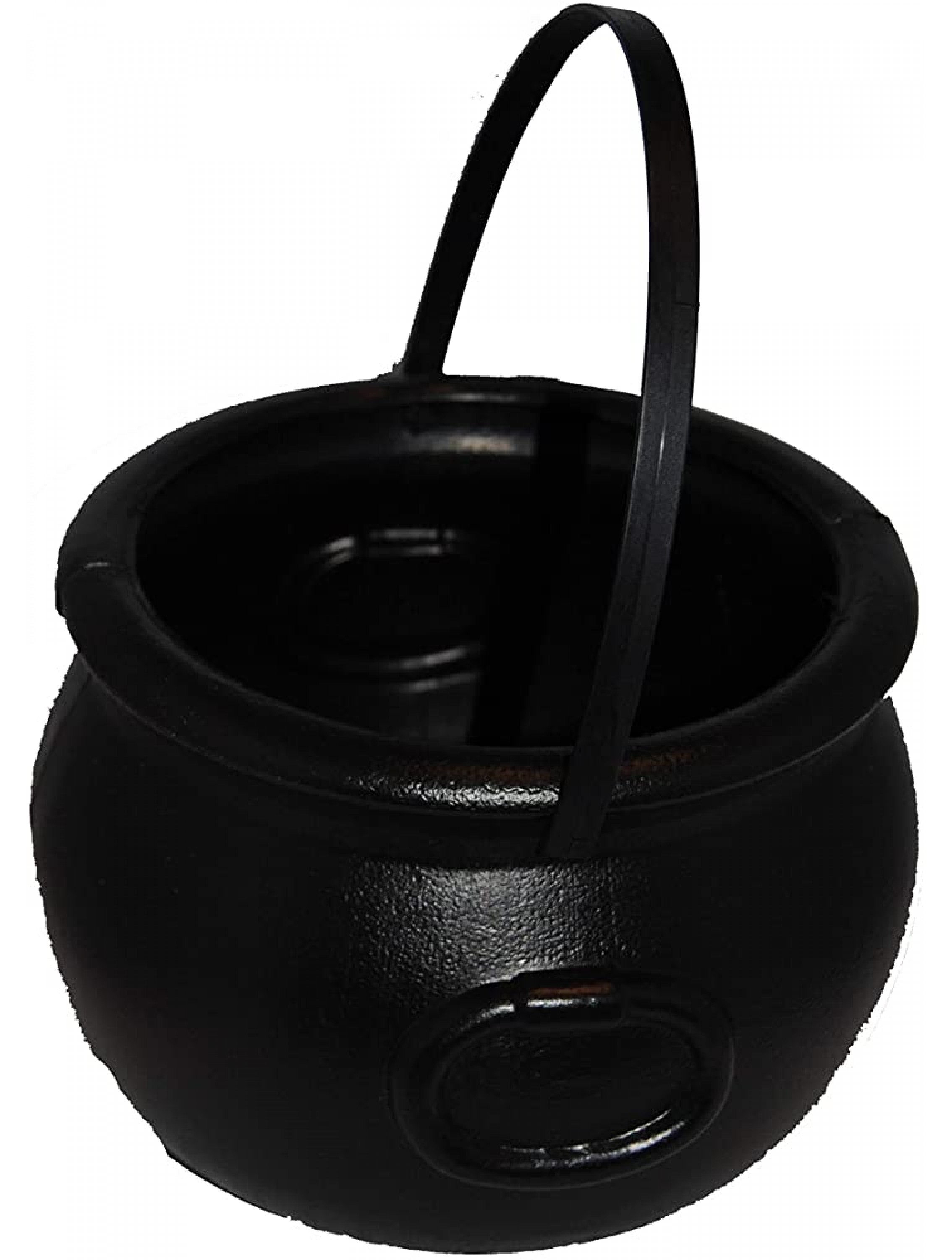 BERT'S Garden Black Plastic Planter Antique Looking Cauldron Pot 9 with Handle - BMKE868MM