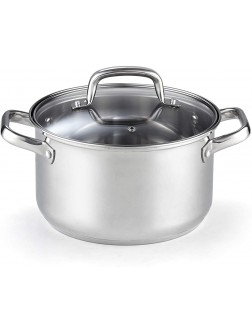 Cook N Home Lid 5-Quart Stainless Steel Casserole Stockpot Silver - BFGZ0W5GH