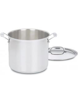 Cuisinart Chef's Classic 12-Quart Cover stockpot Included-14.3"L Handles x 10.2" Includes lid Pot Only Height & Width: 8.6" H x 10.5" W Silver - B68UWCGMF