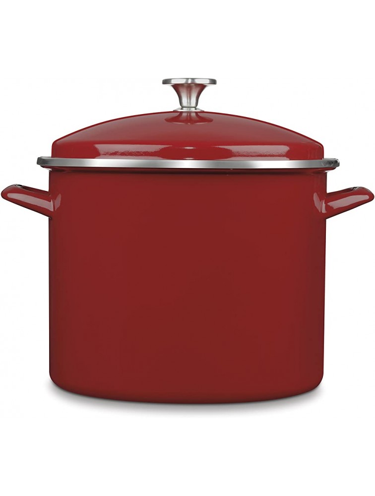 Cuisinart Chef's Classic Enamel on Steel Stockpot with Cover 12-Quart Red - BT80KUKTQ