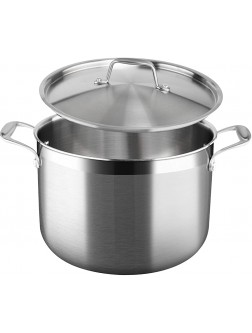 Duxtop Whole-Clad Tri-Ply Stainless Steel Stockpot with Lid 8 Quart Kitchen Induction Cookware - BFJC7CA6G
