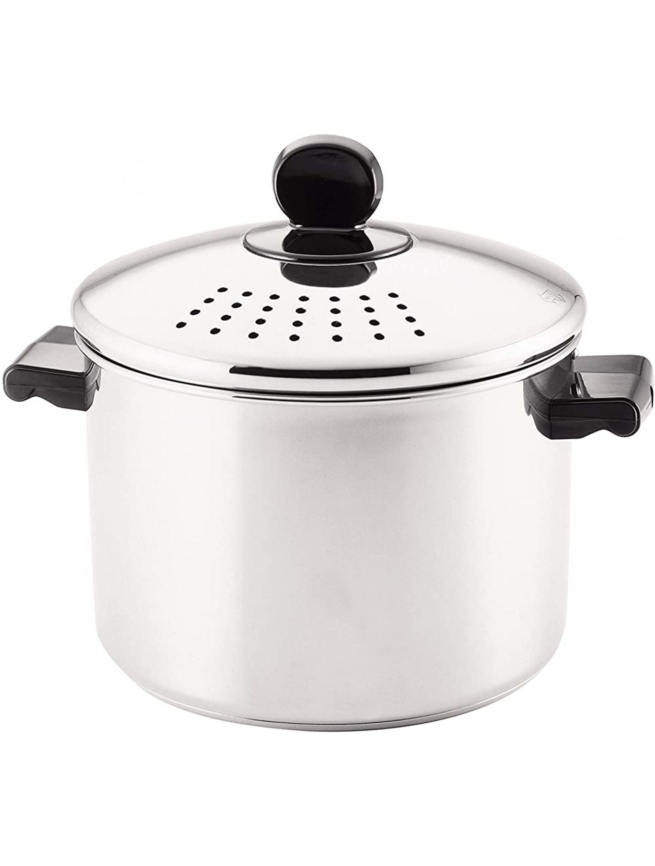 Farberware Classic Series Stainless Steel 8-Quart Covered Straining Stockpot with Lid Stainless Steel Pot with Lid Silver - BTPK4363N