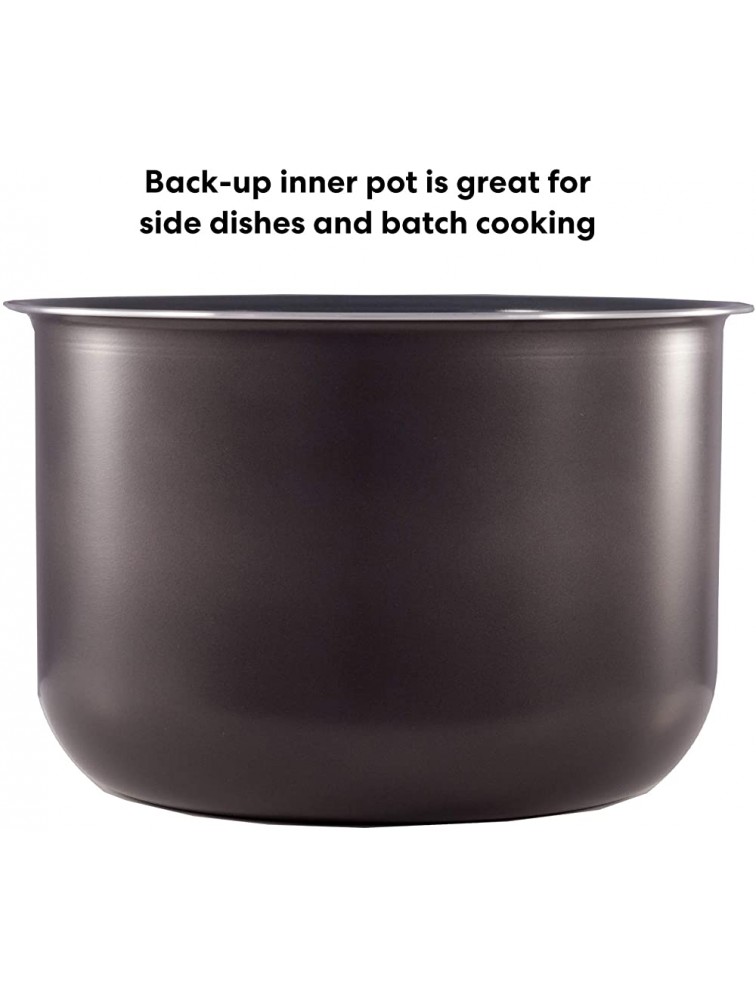 Genuine Instant Pot Tempered Glass lid Clear 10 Inch 26 cm 8 Quart & Instant Pot Ceramic Non Stick Interior Coated Inner Cooking Pot 8 Quart - BDI5542LO
