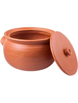 Handmade Clay Pot for Cooking with Lid Natural Lead-Free Unglazed Earthenware Cookware Clay Yogurt Pots Big Terracotta Pots Suitable for Cooking Korean Indian Mexican and Chinese Dishes Large - BRKH3YHY4