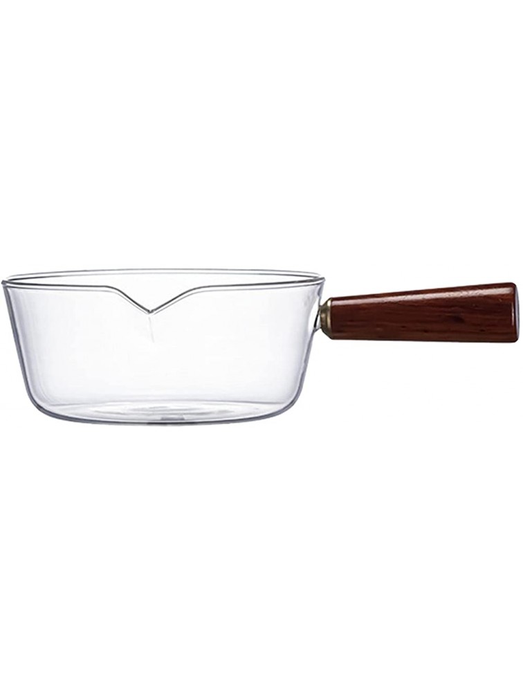 Homyl Multifunctional Glass Cooking Pot Heat-Resisting Serving Pot for Chocolate Sauces Maple Syrup 600ml - BD9PPBZ8L