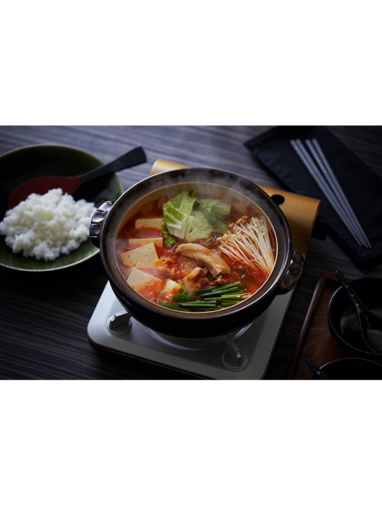 Japanese Clay Pot Donabe 2300ml for 3-4 People Black Product of Mie Japan - B0QQL4N6J