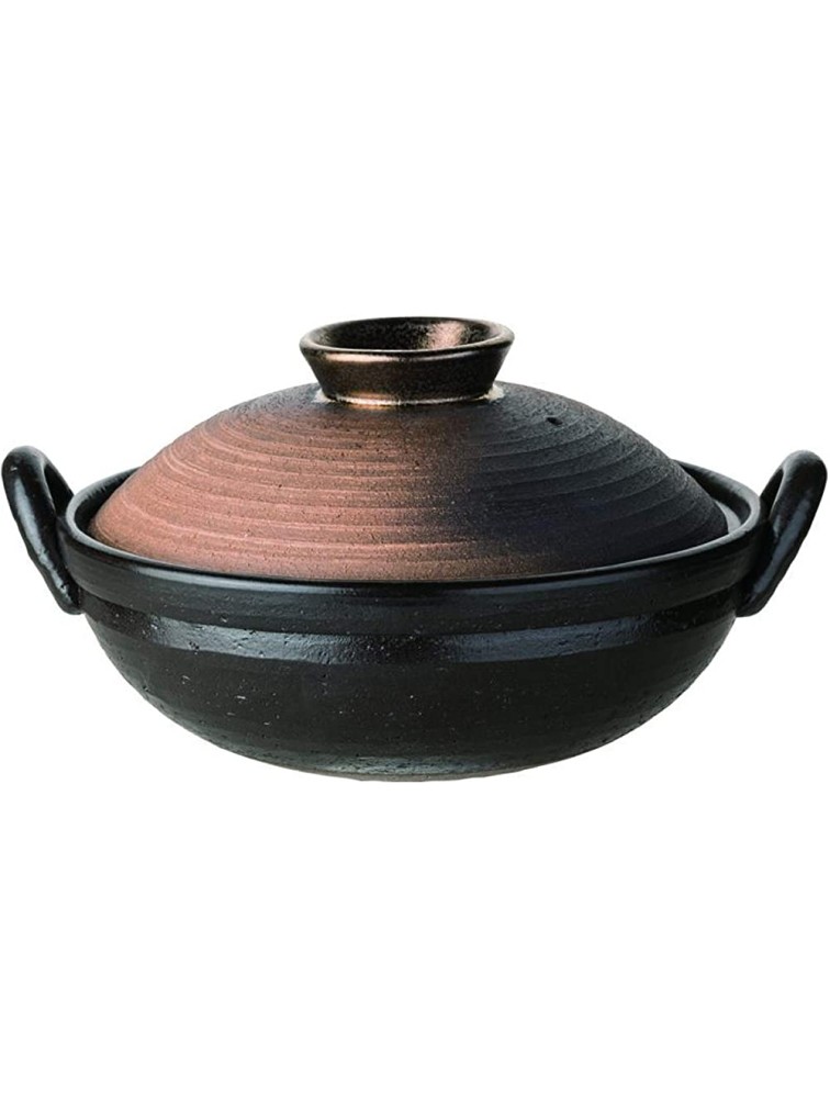 Japanese Donabe Pot for 3 People 2100ml Banko-Yaki Made in Mie Japan - BGN7Y0MIT
