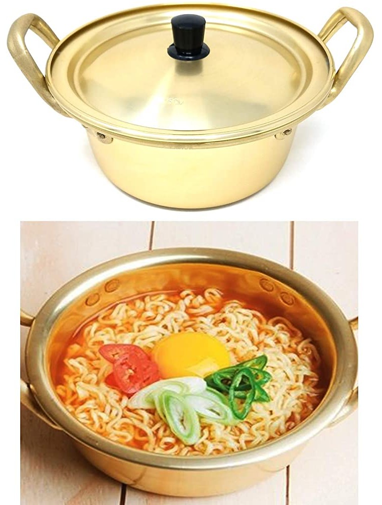 Ramen pot fast Korean noodle cooker 3 minute boiler for soup pasta egg easy light cookware with lid - BR2F3CFU4
