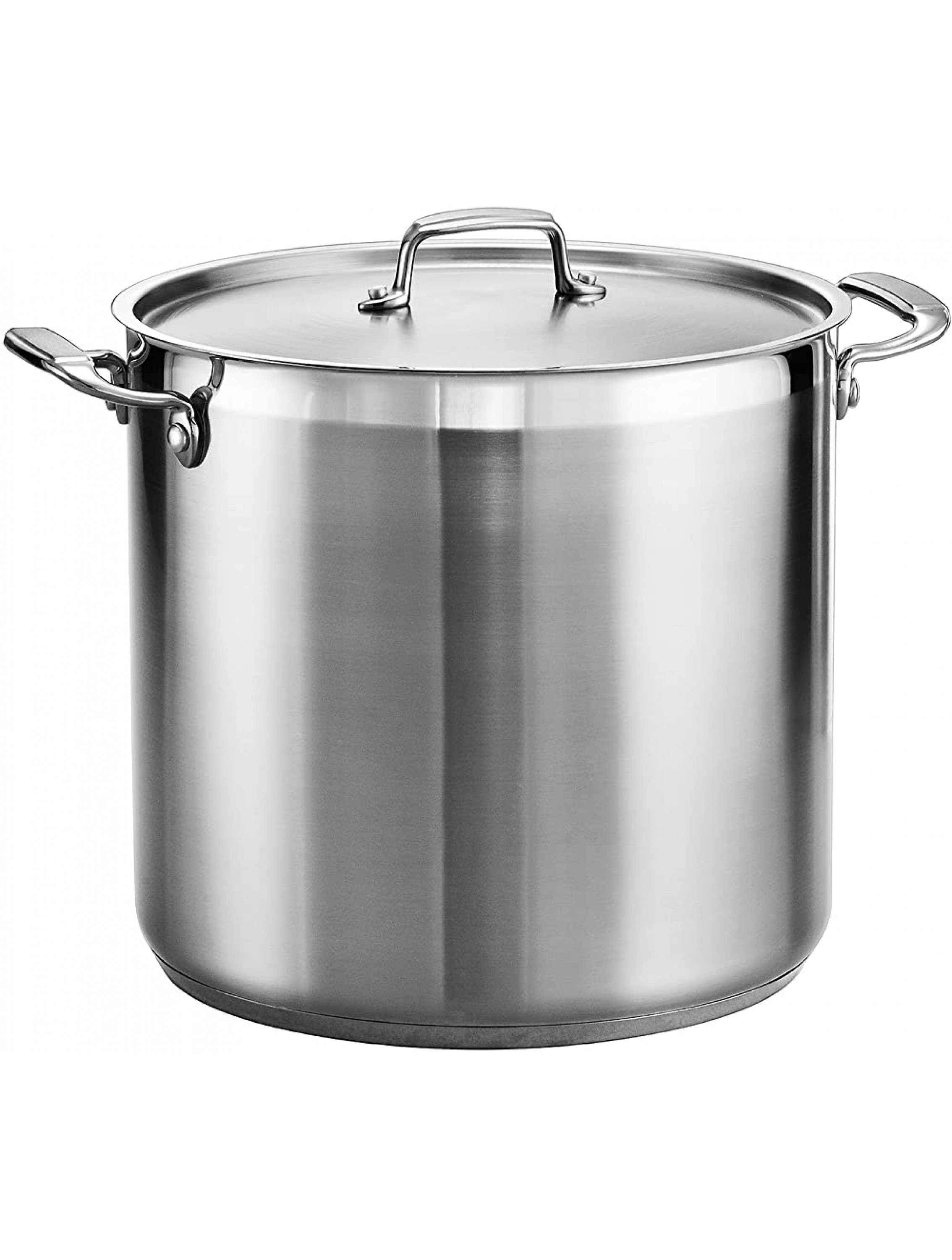 Tramontina Covered Stock Pot Gournmet Stainless Steel 20 Qt 80120 002DS - B6YUP76AK