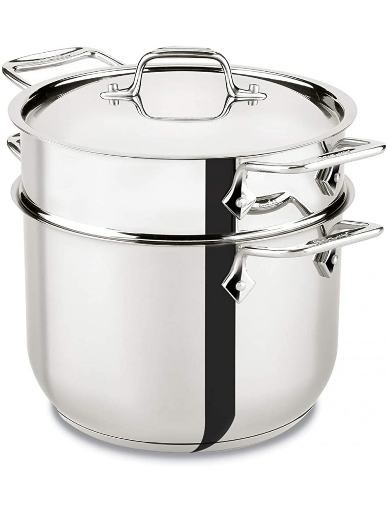 All-Clad E414S6 Stainless Steel Pasta Pot and Insert Cookware 6-Quart Silver - - B7VNNW8QJ