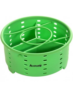 Avokado's Silicone Steamer Basket Compatible 6Qt Instant Pot with an Insert Divider for Instapot Pressure Cookers Ninja Foodi Cooker Crockpot Express Cooker and Stove Top Pots - BVYY7DKZZ