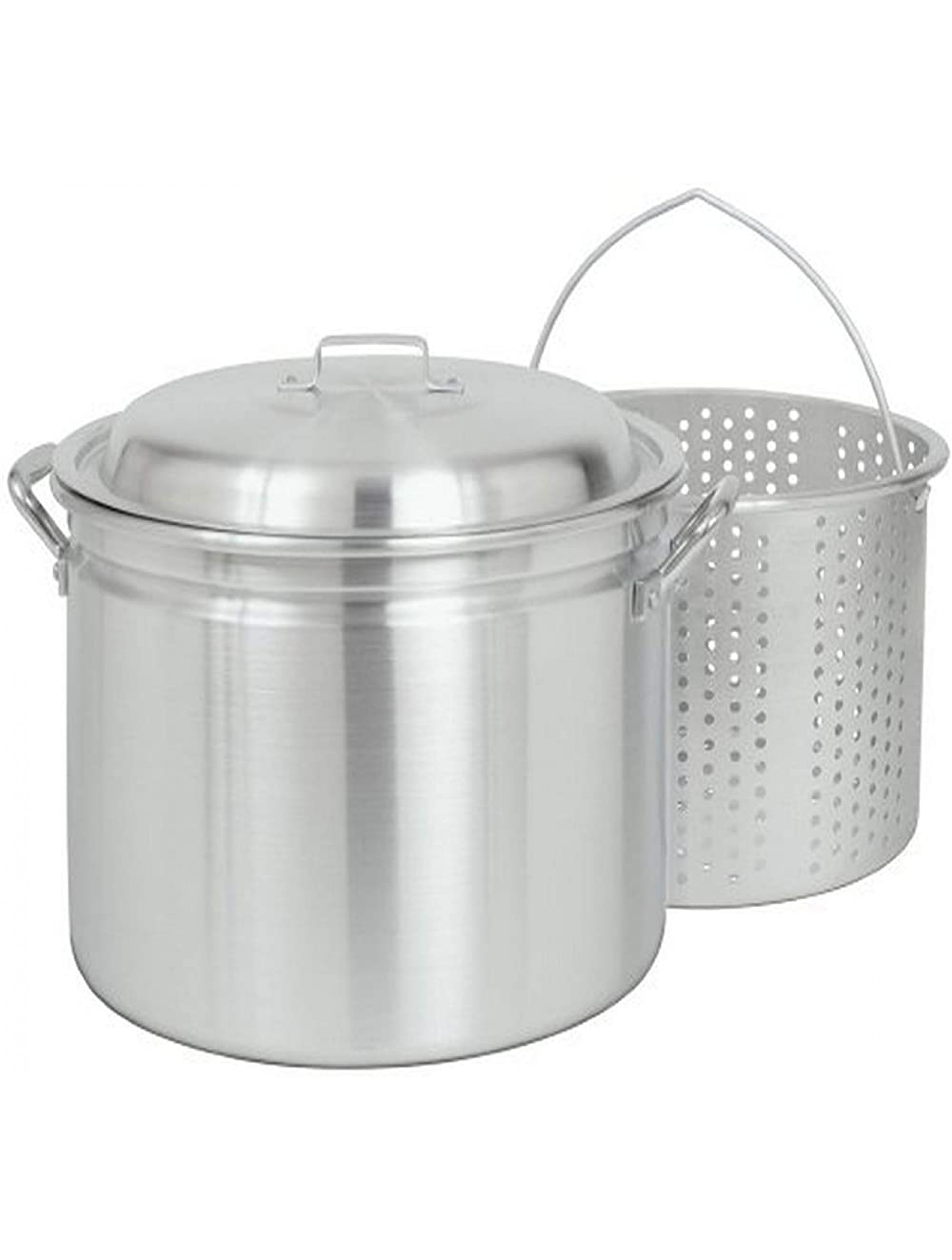 Bayou Classic 4020 20-Qt. Stockpot with Boiling Basket and Vented Lid aluminum - B1PK3ZRL0