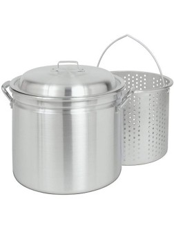 Bayou Classic 4034 34-Qt. Stockpot with Steam Boil Basket and Vented Lid aluminum - B78QLUF77