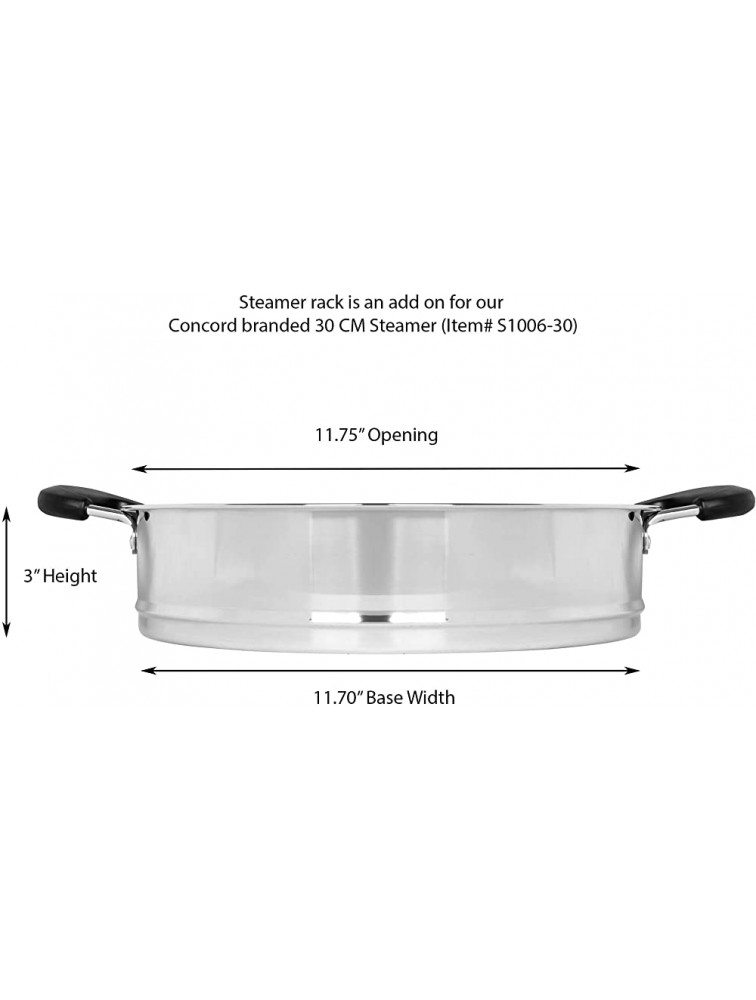CONCORD 30 CM Steamer Rack. Add on replacement tier for the 30 cm S1006-30 Steamer pot. - B1T74JE7Z