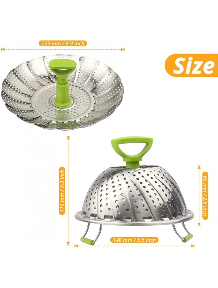 DEFUTAY Steamer Basket,Stainless Steel Vegetable Steamer Basket Folding,Folding Expandable Steamers5.5 to 9 - B0H3JRLCS