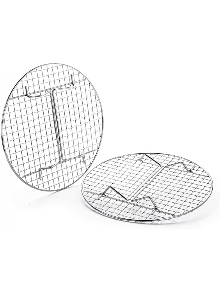 Foraineam 4 Pack 10.5 inch Steamer Rack Round Grilling Rack for Cooling Steaming Baking Cooking Lifting Food in Pots Cake Pan Pressure Cooker and Oven - B1TP0TDQH