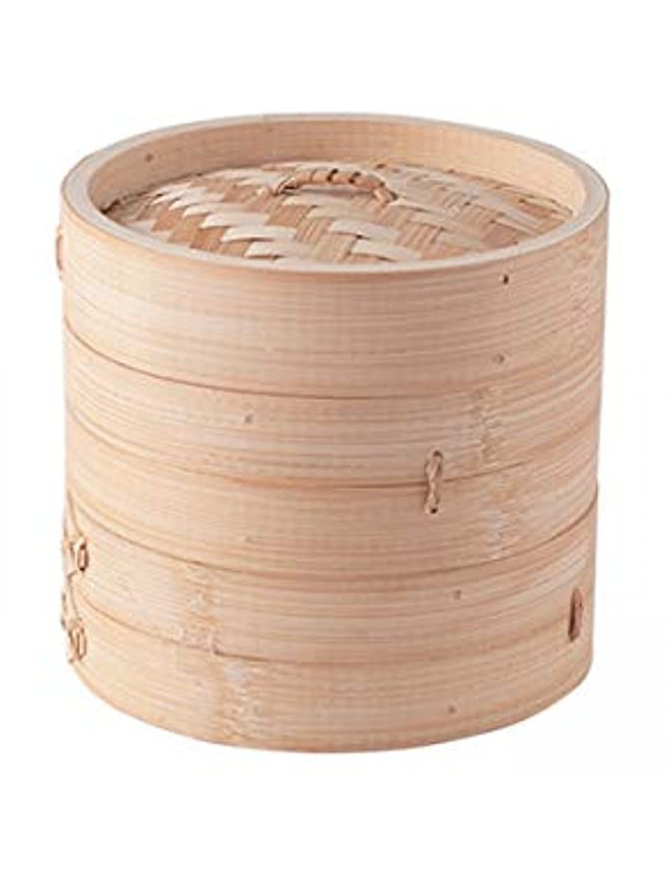 Hinomaru Collection Traditional Oriental Style Natural Bamboo Steamer Basket Stackable Dim Sum Vegetable Steamers 6 Inch Dia - BR4NI53JJ