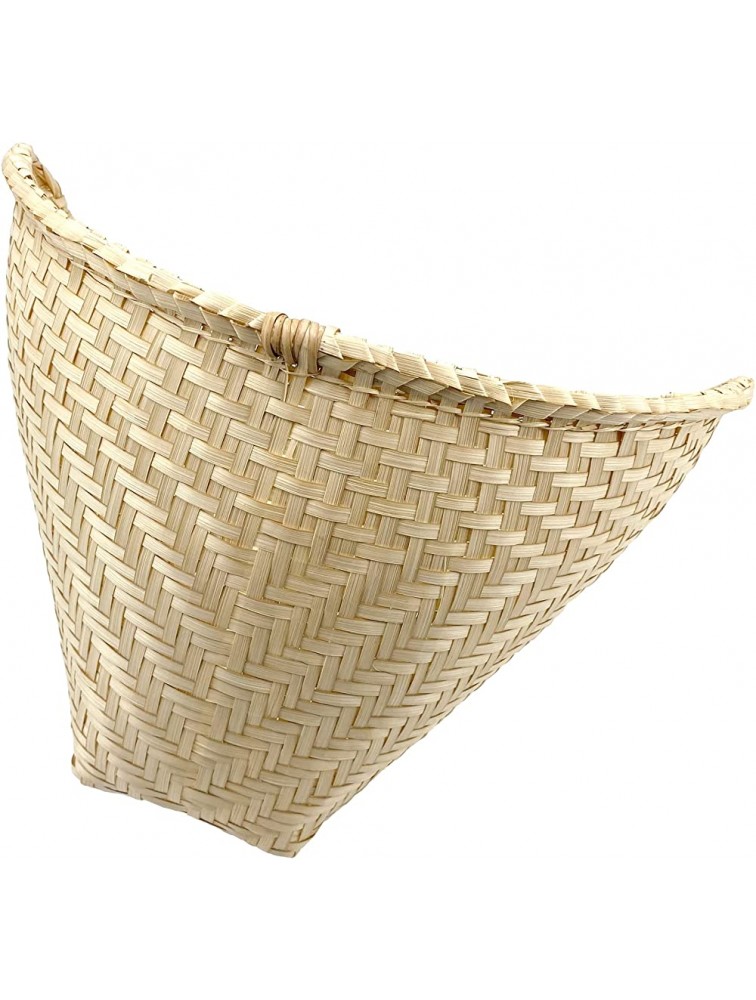 PANWA NEW Twill Weave Sticky Rice Cooking Basket 2 pc Set “NATURAL SCENTED” Handcrafted THAI Bamboo Wing Design Large Size with 24x24 Inch Cheesecloth Wrap Included - BV21R86LX